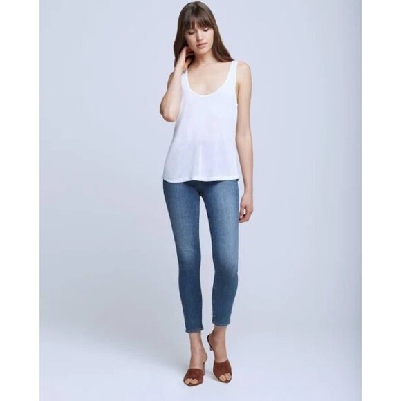 L'Agence Perfect Fit scoop tank Size L, off-white, sub knit modal - Picture 2 of 7